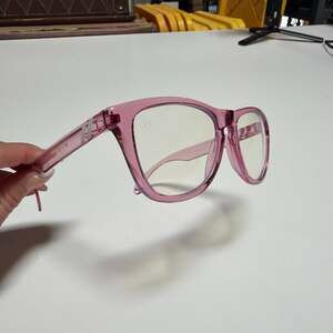 Smart Rebel Blue Light Glasses - Pink Gloss Crystal Frame with Clear Lens,